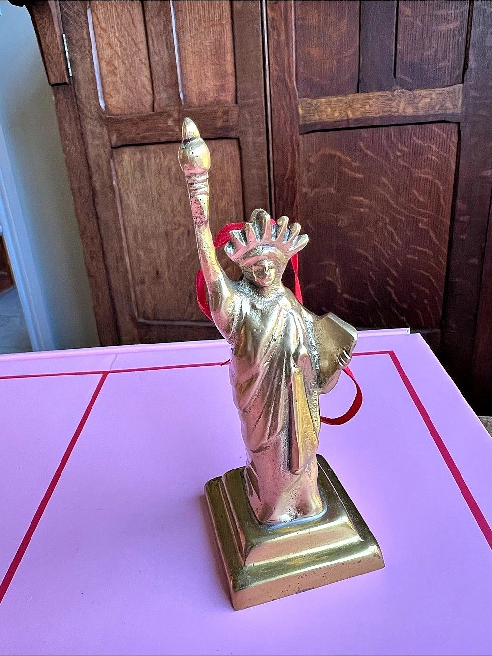 Restoration Hardware Statue of Liberty Brass Ornament / Figurine Gold